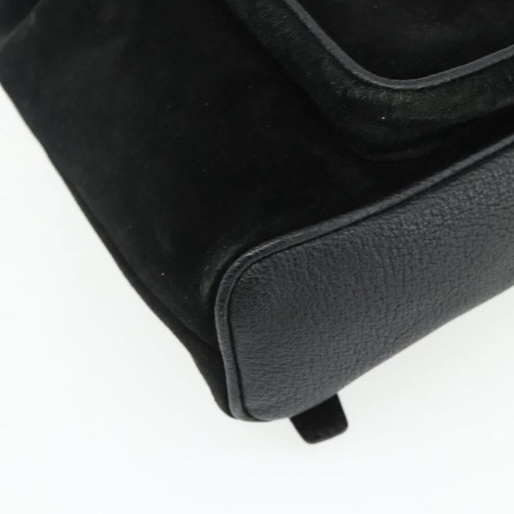 Gucci Gucci Bamboo Backpack Daim Black Suede Backpack Bag - Picture 10 of 16